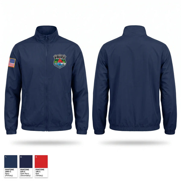 Windbreaker, Town of Clinton Police, Police, Teamtime, Team time, sublimation, custom sports apparel, team uniforms, spirit wear, spiritwear, sports uniforms, custom shirts, team store, custom team store, fundraiser sports, apparel fundraiser