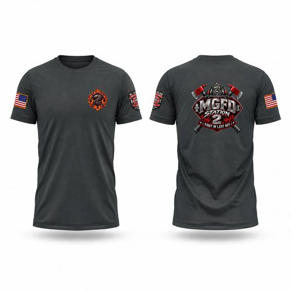 Old School Cotton Feel Shirt, Station 2, Fire Department, Teamtime, Team time, sublimation, custom sports apparel, team uniforms, spirit wear, spiritwear, sports uniforms, custom shirts, team store, custom team store, fundraiser sports, apparel fundraiser