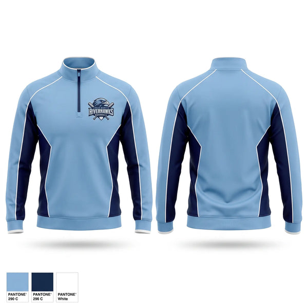 Quarter Zip Jacket, Logan Martin Riverhawks, Baseball, Teamtime, Team time, sublimation, custom sports apparel, team uniforms, spirit wear, spiritwear, sports uniforms, custom shirts, team store, custom team store, fundraiser sports, apparel fundraiser