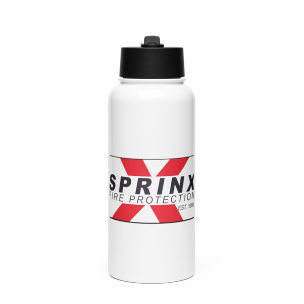 SPRINX FIRE PROTECTION 22334846 Stainless Steel Water Bottle with a Straw Lid
