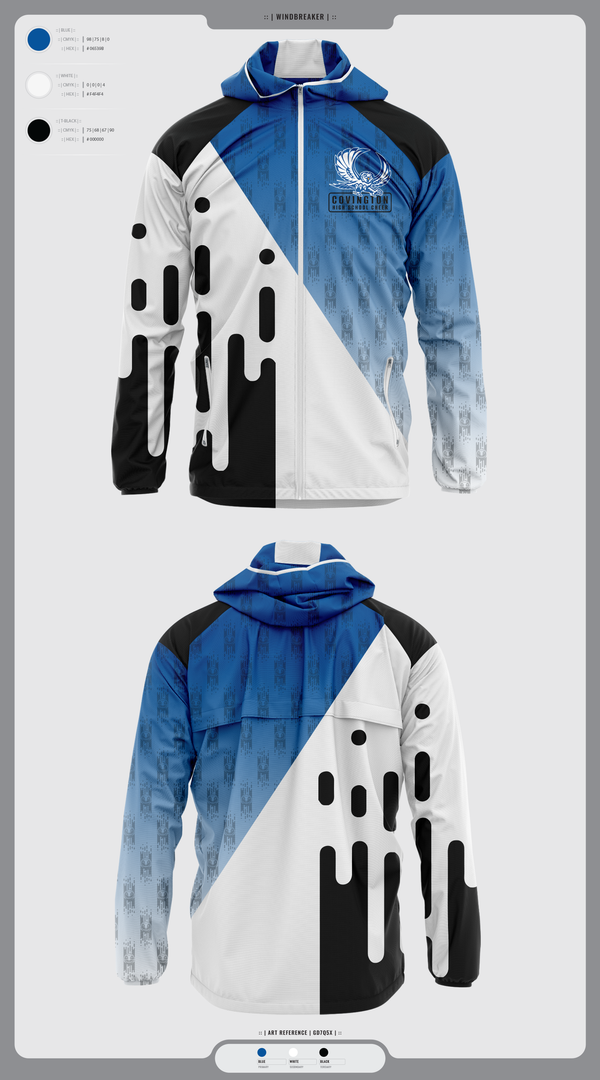 Windbreaker, Covington High School Cheer, Cheer, Teamtime, Team time, sublimation, custom sports apparel, team uniforms, spirit wear, spiritwear, sports uniforms, custom shirts, team store, custom team store, fundraiser sports, apparel fundraiser