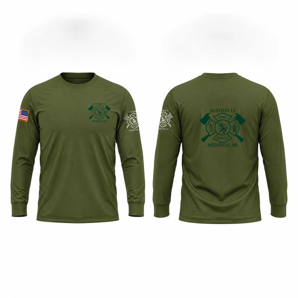 Long Sleeve Performance Shirt, Mendon Fire, Fire Department, Teamtime, Team time, sublimation, custom sports apparel, team uniforms, spirit wear, spiritwear, sports uniforms, custom shirts, team store, custom team store, fundraiser sports, apparel fundraiser