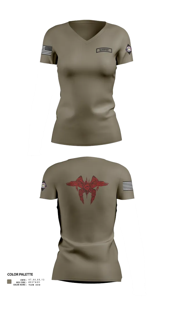 Womens Short Sleeve Vneck Shirt, Blackfoot 2nd platoon, , Teamtime, Team time, sublimation, custom sports apparel, team uniforms, spirit wear, spiritwear, sports uniforms, custom shirts, team store, custom team store, fundraiser sports, apparel fundraiser
