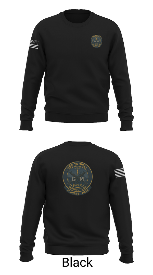 Crew Neck Sweatshirt, USS TRIPOLI, , Teamtime, Team time, sublimation, custom sports apparel, team uniforms, spirit wear, spiritwear, sports uniforms, custom shirts, team store, custom team store, fundraiser sports, apparel fundraiser
