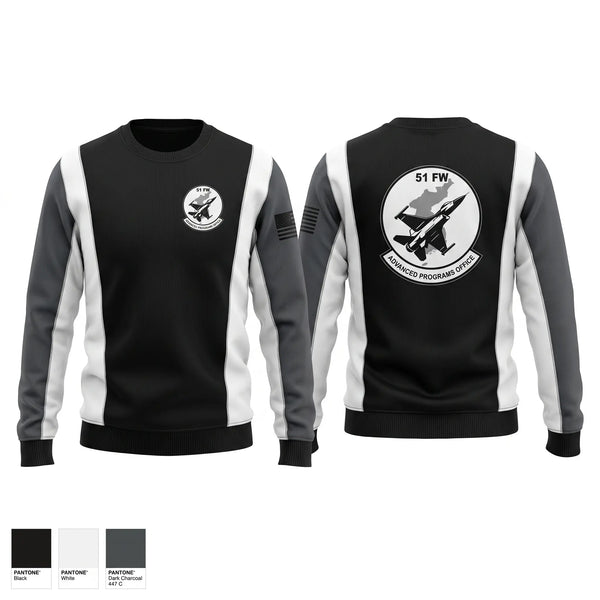Crew Neck Sweatshirt, 51st Fighter Wing Advanced Programs Office, Air Force, Teamtime, Team time, sublimation, custom sports apparel, team uniforms, spirit wear, spiritwear, sports uniforms, custom shirts, team store, custom team store, fundraiser sports, apparel fundraiser