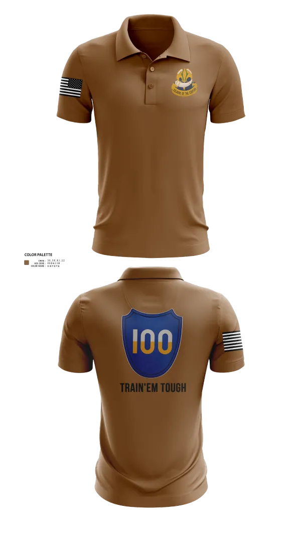 Short Sleeve Performance Polo, 100th Training Division, Army, Teamtime, Team time, sublimation, custom sports apparel, team uniforms, spirit wear, spiritwear, sports uniforms, custom shirts, team store, custom team store, fundraiser sports, apparel fundraiser