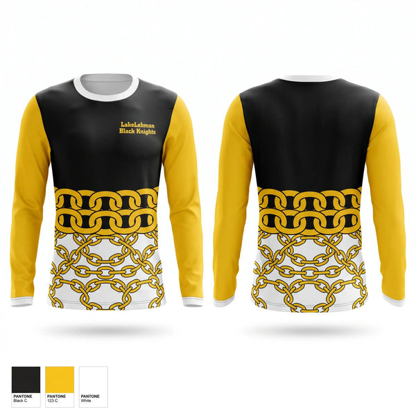 Long Sleeve Performance Shirt, Lake-Lehman Black Knights, Men's Basketball, Teamtime, Team time, sublimation, custom sports apparel, team uniforms, spirit wear, spiritwear, sports uniforms, custom shirts, team store, custom team store, fundraiser sports, apparel fundraiser