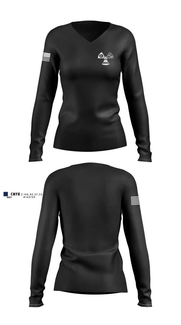 Womens Long Sleeve Vneck Shirt, NCR STC, Police, Teamtime, Team time, sublimation, custom sports apparel, team uniforms, spirit wear, spiritwear, sports uniforms, custom shirts, team store, custom team store, fundraiser sports, apparel fundraiser