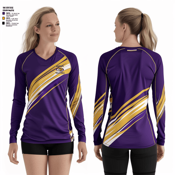 Women's Long Sleeve Vneck Shirt, Westgate High School Volleyball, Women's Volleyball, Teamtime, Team time, sublimation, custom sports apparel, team uniforms, spirit wear, spiritwear, sports uniforms, custom shirts, team store, custom team store, fundraiser sports, apparel fundraiser