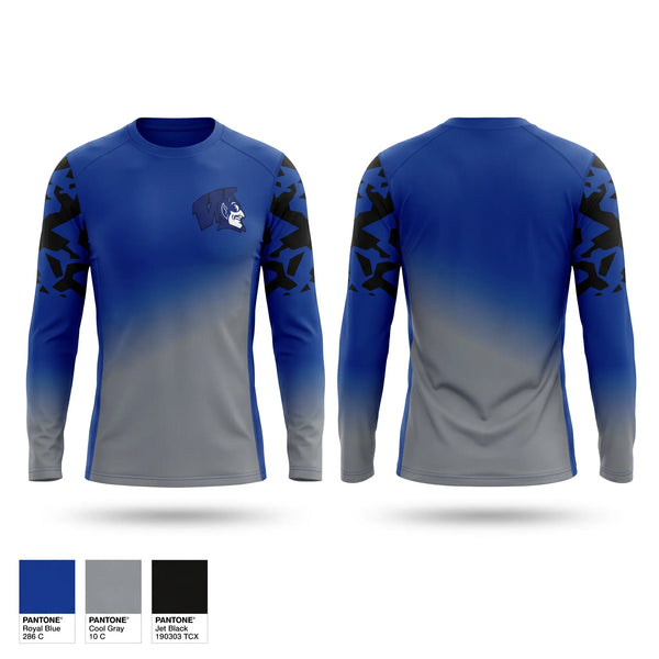 Long Sleeve Performance Shirt, Wayne Community High School Wrestling, Wrestling, Teamtime, Team time, sublimation, custom sports apparel, team uniforms, spirit wear, spiritwear, sports uniforms, custom shirts, team store, custom team store, fundraiser sports, apparel fundraiser