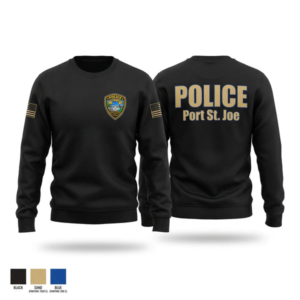 Crew Neck Sweatshirt, Port St. Joe Police Department, Police, Teamtime, Team time, sublimation, custom sports apparel, team uniforms, spirit wear, spiritwear, sports uniforms, custom shirts, team store, custom team store, fundraiser sports, apparel fundraiser