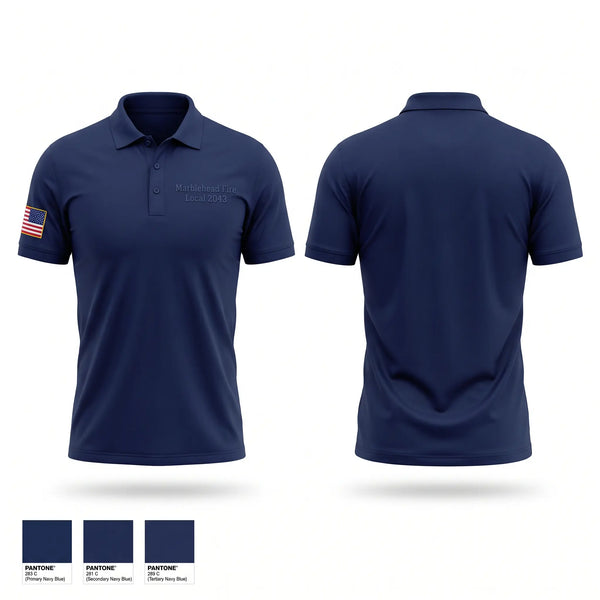 Short Sleeve Performance Polo, Marblehead Fire Local 2043, Fire Department, Teamtime, Team time, sublimation, custom sports apparel, team uniforms, spirit wear, spiritwear, sports uniforms, custom shirts, team store, custom team store, fundraiser sports, apparel fundraiser