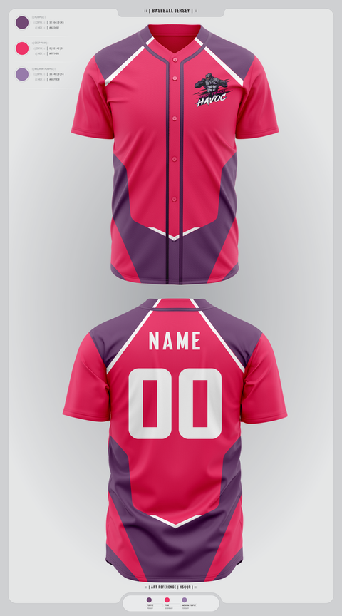 Full Button Baseball Jersey, West texas Havoc, Baseball, Teamtime, Team time, sublimation, custom sports apparel, team uniforms, spirit wear, spiritwear, sports uniforms, custom shirts, team store, custom team store, fundraiser sports, apparel fundraiser