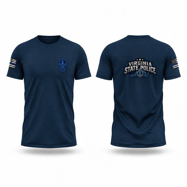 Old School Cotton Feel Shirt, Virginia State Police, Police, Teamtime, Team time, sublimation, custom sports apparel, team uniforms, spirit wear, spiritwear, sports uniforms, custom shirts, team store, custom team store, fundraiser sports, apparel fundraiser