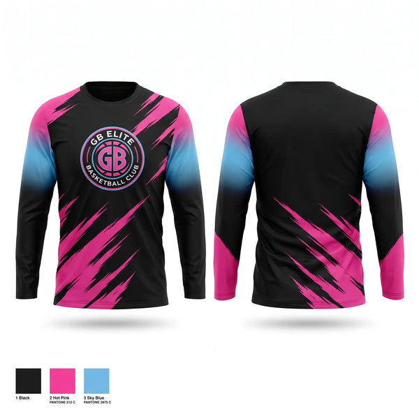 Long Sleeve Performance Shirt, GB ELITE, Men's Basketball, Teamtime, Team time, sublimation, custom sports apparel, team uniforms, spirit wear, spiritwear, sports uniforms, custom shirts, team store, custom team store, fundraiser sports, apparel fundraiser