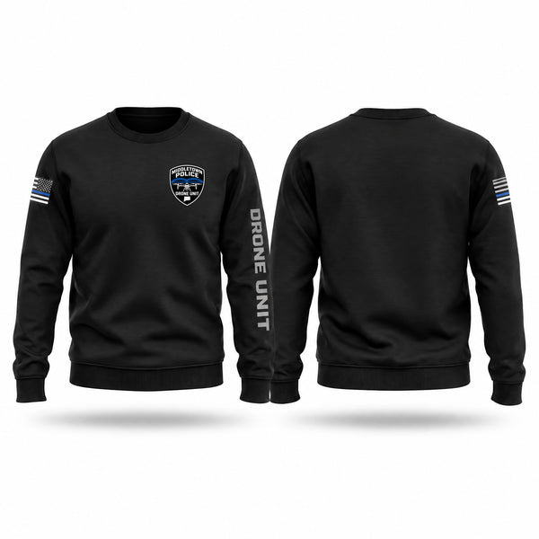 Crew Neck Sweatshirt, Middletown Police Department Drone Unit, Police, Teamtime, Team time, sublimation, custom sports apparel, team uniforms, spirit wear, spiritwear, sports uniforms, custom shirts, team store, custom team store, fundraiser sports, apparel fundraiser