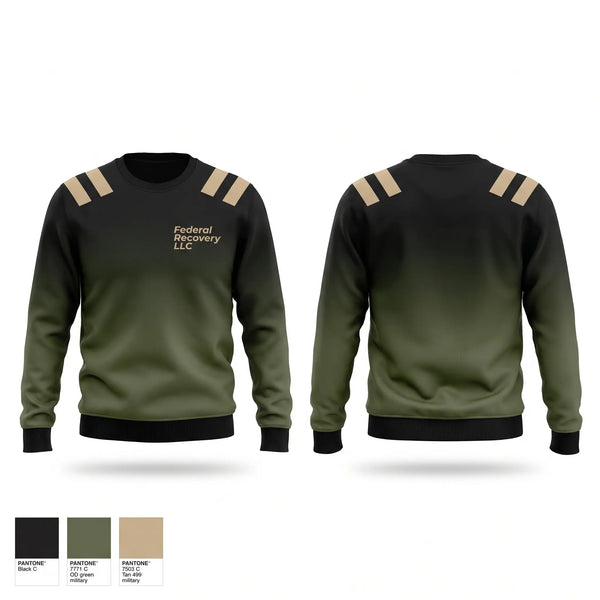 Crew Neck Sweatshirt, Federal Recovery LLC, Marines, Teamtime, Team time, sublimation, custom sports apparel, team uniforms, spirit wear, spiritwear, sports uniforms, custom shirts, team store, custom team store, fundraiser sports, apparel fundraiser