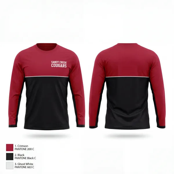 Long Sleeve Performance Shirt, Sandy Creek Cougars, Softball, Teamtime, Team time, sublimation, custom sports apparel, team uniforms, spirit wear, spiritwear, sports uniforms, custom shirts, team store, custom team store, fundraiser sports, apparel fundraiser