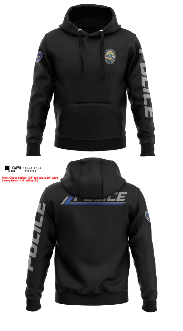 Hoodie, GENERIC TEXAS POLICE OFFICER, Police, Teamtime, Team time, sublimation, custom sports apparel, team uniforms, spirit wear, spiritwear, sports uniforms, custom shirts, team store, custom team store, fundraiser sports, apparel fundraiser