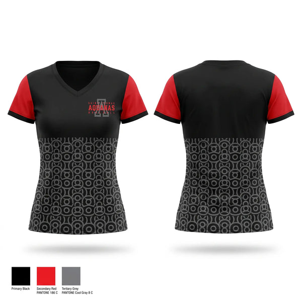 Womens Short Sleeve Vneck Shirt, St. Thomas Aquinas, Baseball, Teamtime, Team time, sublimation, custom sports apparel, team uniforms, spirit wear, spiritwear, sports uniforms, custom shirts, team store, custom team store, fundraiser sports, apparel fundraiser