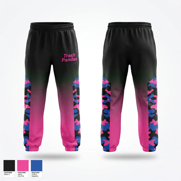 Sweatpants, Trash Pandas, Softball, Teamtime, Team time, sublimation, custom sports apparel, team uniforms, spirit wear, spiritwear, sports uniforms, custom shirts, team store, custom team store, fundraiser sports, apparel fundraiser