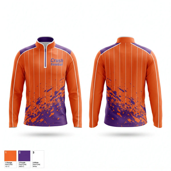 Quarter Zip Jacket, Crush baseball, Baseball, Teamtime, Team time, sublimation, custom sports apparel, team uniforms, spirit wear, spiritwear, sports uniforms, custom shirts, team store, custom team store, fundraiser sports, apparel fundraiser