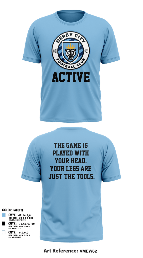 Old School Cotton Feel Shirt, Derby City FC, Men's Soccer, Teamtime, Team time, sublimation, custom sports apparel, team uniforms, spirit wear, spiritwear, sports uniforms, custom shirts, team store, custom team store, fundraiser sports, apparel fundraiser