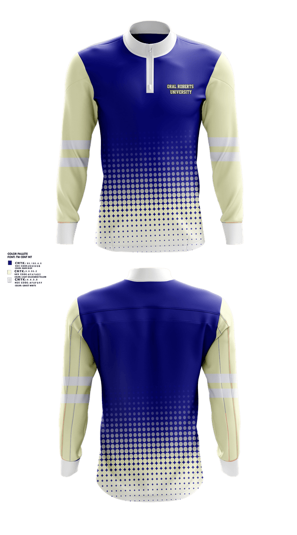 Quarter Zip Jacket, Oral Roberts University, , Teamtime, Team time, sublimation, custom sports apparel, team uniforms, spirit wear, spiritwear, sports uniforms, custom shirts, team store, custom team store, fundraiser sports, apparel fundraiser