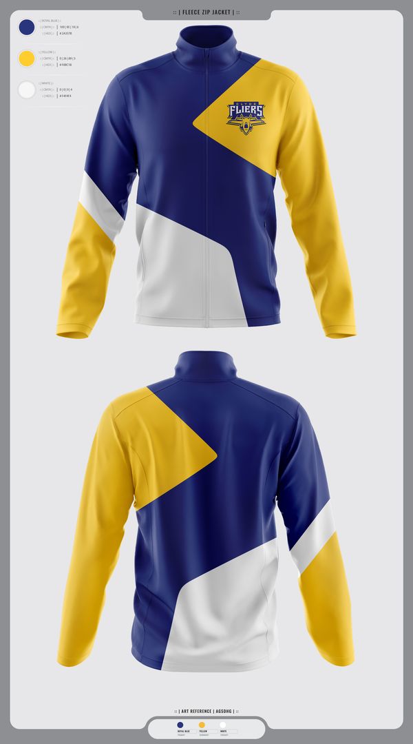 Fleece Jacket, Clyde Fliers, Golf, Teamtime, Team time, sublimation, custom sports apparel, team uniforms, spirit wear, spiritwear, sports uniforms, custom shirts, team store, custom team store, fundraiser sports, apparel fundraiser