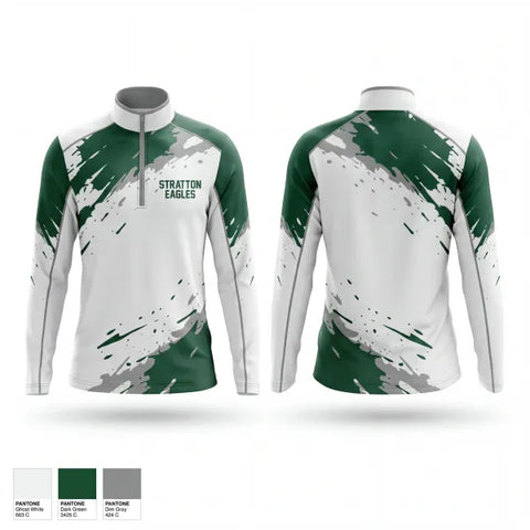 Quarter Zip Jacket, Stratton Eagles, Baseball, Teamtime, Team time, sublimation, custom sports apparel, team uniforms, spirit wear, spiritwear, sports uniforms, custom shirts, team store, custom team store, fundraiser sports, apparel fundraiser