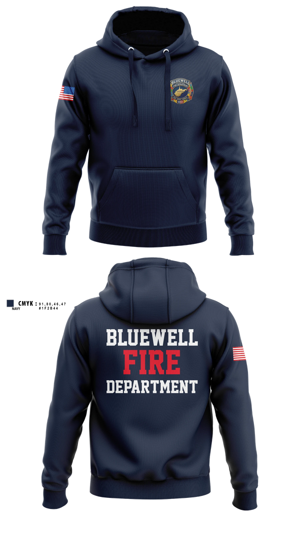 Hoodie, Bluewell Volunteer Fire Department, Fire Department, Teamtime, Team time, sublimation, custom sports apparel, team uniforms, spirit wear, spiritwear, sports uniforms, custom shirts, team store, custom team store, fundraiser sports, apparel fundraiser