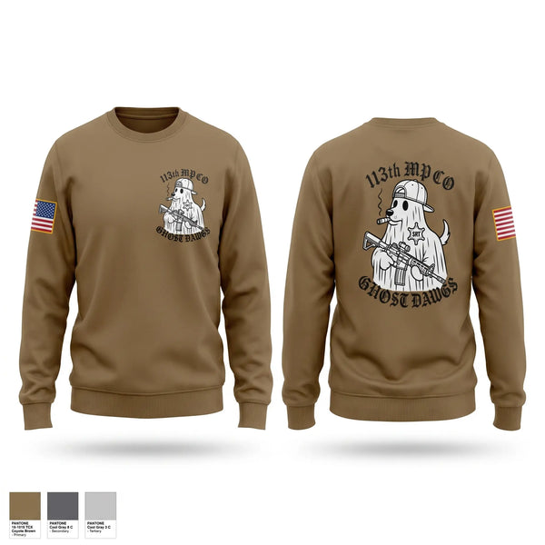 Crew Neck Sweatshirt, 113th MP CO, Army, Teamtime, Team time, sublimation, custom sports apparel, team uniforms, spirit wear, spiritwear, sports uniforms, custom shirts, team store, custom team store, fundraiser sports, apparel fundraiser