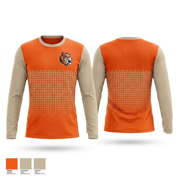 Long Sleeve Performance Shirt, HERRIN TIGERS, Cross Country, Teamtime, Team time, sublimation, custom sports apparel, team uniforms, spirit wear, spiritwear, sports uniforms, custom shirts, team store, custom team store, fundraiser sports, apparel fundraiser