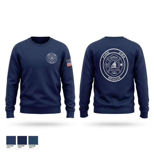 Crew Neck Sweatshirt, Meriwether county fire rescue, Fire Department, Teamtime, Team time, sublimation, custom sports apparel, team uniforms, spirit wear, spiritwear, sports uniforms, custom shirts, team store, custom team store, fundraiser sports, apparel fundraiser