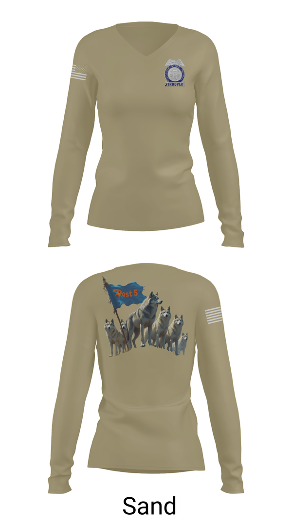 Womens Long Sleeve Vneck Shirt, GSP POST 5 DALTON, Police, Teamtime, Team time, sublimation, custom sports apparel, team uniforms, spirit wear, spiritwear, sports uniforms, custom shirts, team store, custom team store, fundraiser sports, apparel fundraiser