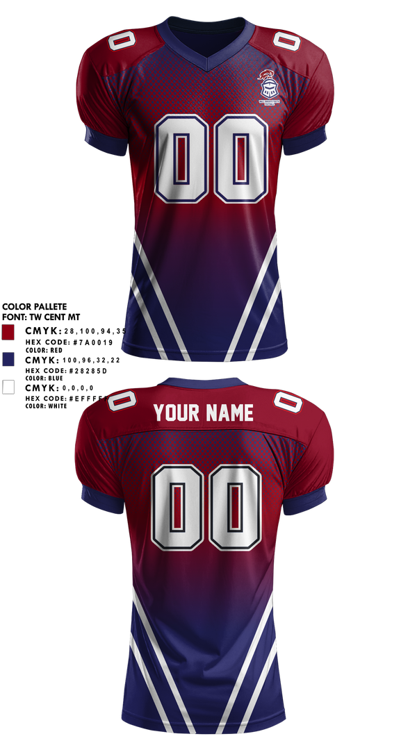 Football Jersey, Wall Knights Youth Football, , Teamtime, Team time, sublimation, custom sports apparel, team uniforms, spirit wear, spiritwear, sports uniforms, custom shirts, team store, custom team store, fundraiser sports, apparel fundraiser