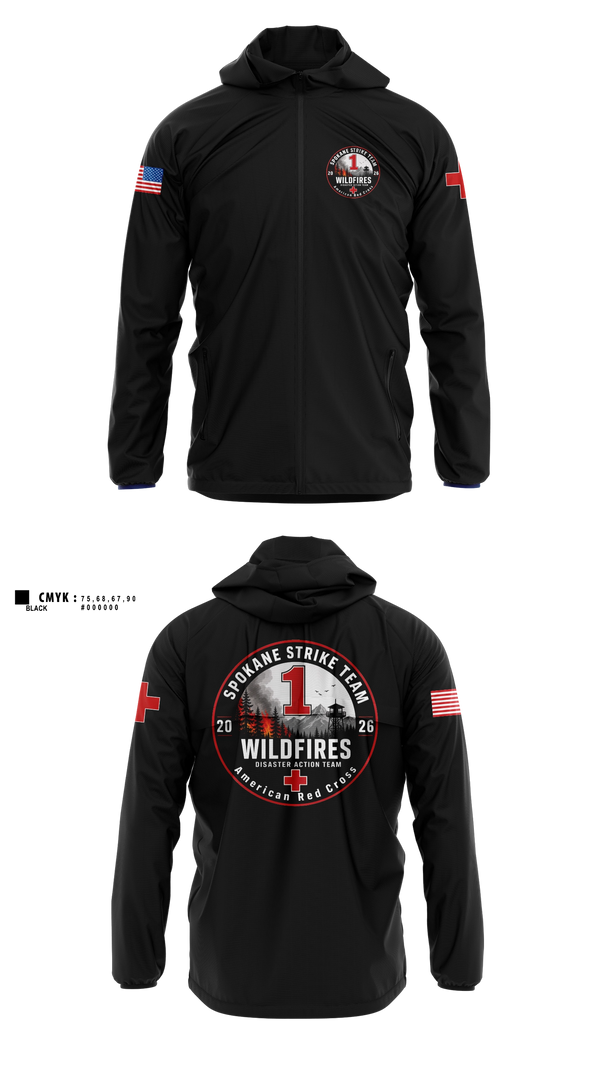 Windbreaker, American Red Cross, , Teamtime, Team time, sublimation, custom sports apparel, team uniforms, spirit wear, spiritwear, sports uniforms, custom shirts, team store, custom team store, fundraiser sports, apparel fundraiser