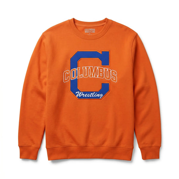 Crew Neck Sweatshirt, Columbus High School Wrestling, Wrestling, Teamtime, Team time, sublimation, custom sports apparel, team uniforms, spirit wear, spiritwear, sports uniforms, custom shirts, team store, custom team store, fundraiser sports, apparel fundraiser