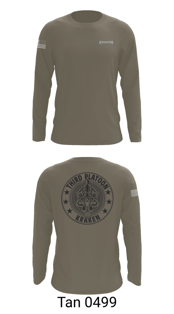 Long Sleeve Performance Shirt, 55th ComCam Kraken, Army, Teamtime, Team time, sublimation, custom sports apparel, team uniforms, spirit wear, spiritwear, sports uniforms, custom shirts, team store, custom team store, fundraiser sports, apparel fundraiser