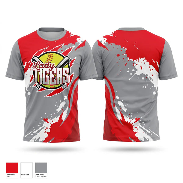 Short Sleeve Performance Shirt, Lady Tigers, Softball, Teamtime, Team time, sublimation, custom sports apparel, team uniforms, spirit wear, spiritwear, sports uniforms, custom shirts, team store, custom team store, fundraiser sports, apparel fundraiser