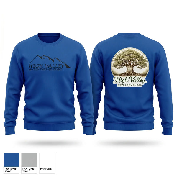 Crew Neck Sweatshirt, High Valley Developmental, , Teamtime, Team time, sublimation, custom sports apparel, team uniforms, spirit wear, spiritwear, sports uniforms, custom shirts, team store, custom team store, fundraiser sports, apparel fundraiser