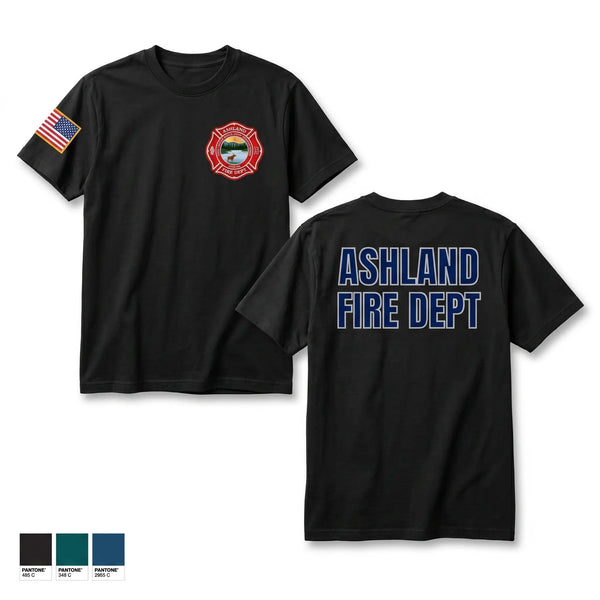 Old School Cotton Feel Shirt, Ashland Fire Department, Fire Department, Teamtime, Team time, sublimation, custom sports apparel, team uniforms, spirit wear, spiritwear, sports uniforms, custom shirts, team store, custom team store, fundraiser sports, apparel fundraiser