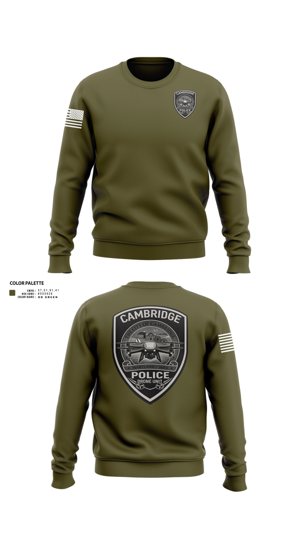 Crew Neck Sweatshirt, RDC Outdoors, Police, Teamtime, Team time, sublimation, custom sports apparel, team uniforms, spirit wear, spiritwear, sports uniforms, custom shirts, team store, custom team store, fundraiser sports, apparel fundraiser