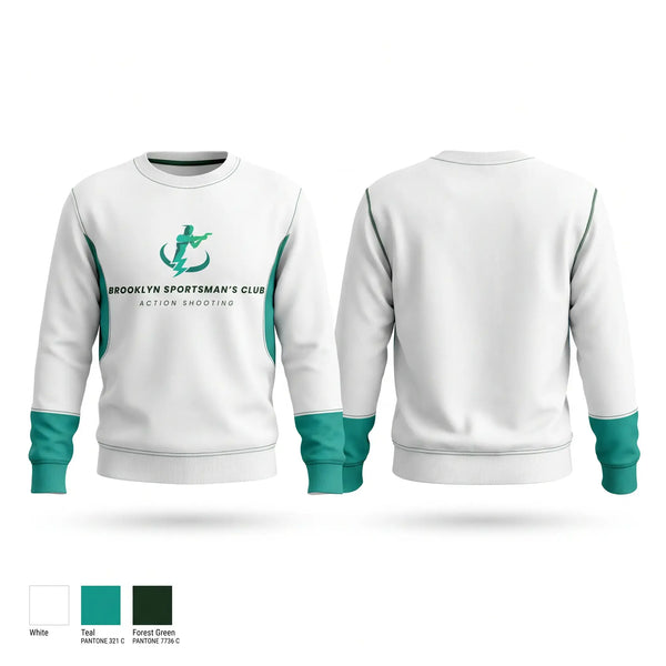 Crew Neck Sweatshirt, Brooklyn Sportsman’s Club Action Shooting, , Teamtime, Team time, sublimation, custom sports apparel, team uniforms, spirit wear, spiritwear, sports uniforms, custom shirts, team store, custom team store, fundraiser sports, apparel fundraiser