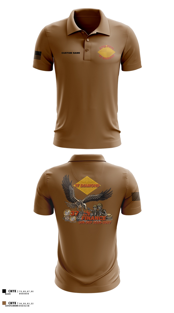 Short Sleeve Performance Polo, 37th FICO, Army, Teamtime, Team time, sublimation, custom sports apparel, team uniforms, spirit wear, spiritwear, sports uniforms, custom shirts, team store, custom team store, fundraiser sports, apparel fundraiser