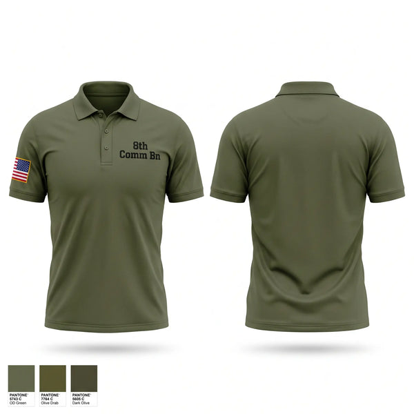 Short Sleeve Performance Polo, 8th Comm Bn, Marines, Teamtime, Team time, sublimation, custom sports apparel, team uniforms, spirit wear, spiritwear, sports uniforms, custom shirts, team store, custom team store, fundraiser sports, apparel fundraiser