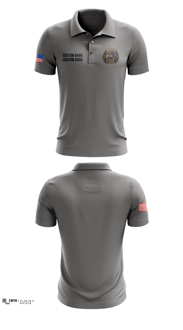 Short Sleeve Performance Polo, Tawakoni South Volunteer Fire Department, Fire Department, Teamtime, Team time, sublimation, custom sports apparel, team uniforms, spirit wear, spiritwear, sports uniforms, custom shirts, team store, custom team store, fundraiser sports, apparel fundraiser
