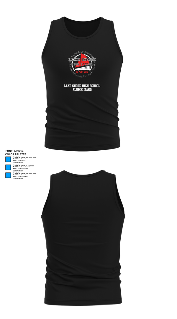 Tank Top, Lake Shore High School Alumni Band, Spirit Store, Teamtime, Team time, sublimation, custom sports apparel, team uniforms, spirit wear, spiritwear, sports uniforms, custom shirts, team store, custom team store, fundraiser sports, apparel fundraiser