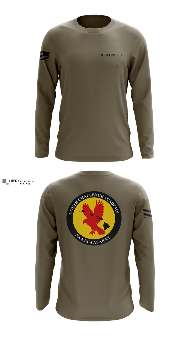 Long Sleeve Performance Shirt, Youth Challenge Academy, National Guard, Teamtime, Team time, sublimation, custom sports apparel, team uniforms, spirit wear, spiritwear, sports uniforms, custom shirts, team store, custom team store, fundraiser sports, apparel fundraiser