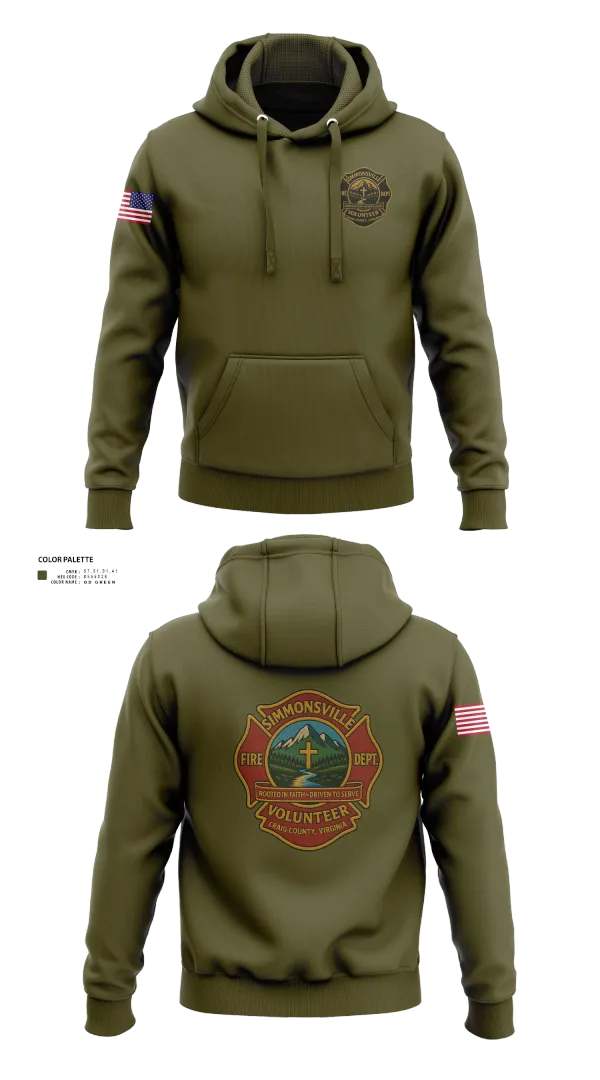 Hoodie, Simmonsville VFD, , Teamtime, Team time, sublimation, custom sports apparel, team uniforms, spirit wear, spiritwear, sports uniforms, custom shirts, team store, custom team store, fundraiser sports, apparel fundraiser
